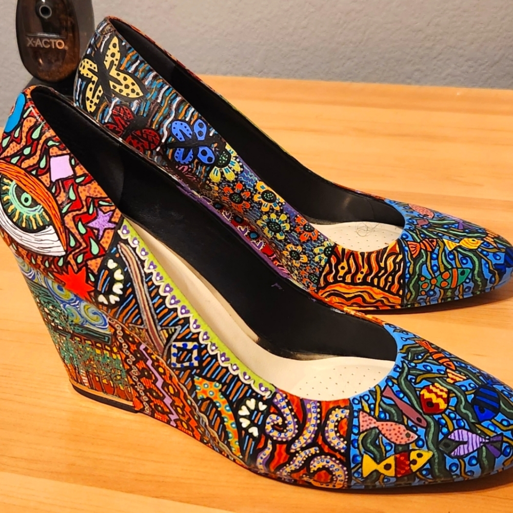 Custom Handpainted Wedges - Picture 3 of 11